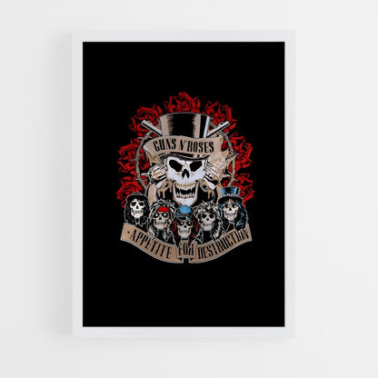 guns-n-roses-14 cadre Blanc