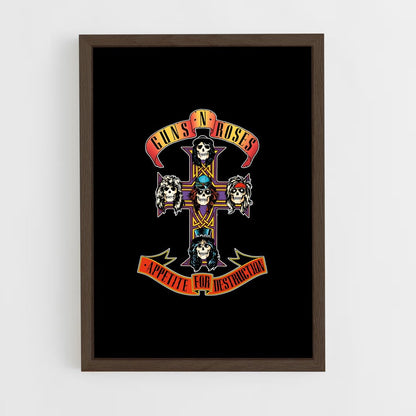 guns-n-roses-2 cadre Bois foncé