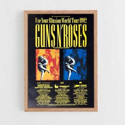 guns-n-roses-20 cadre Bois clair
