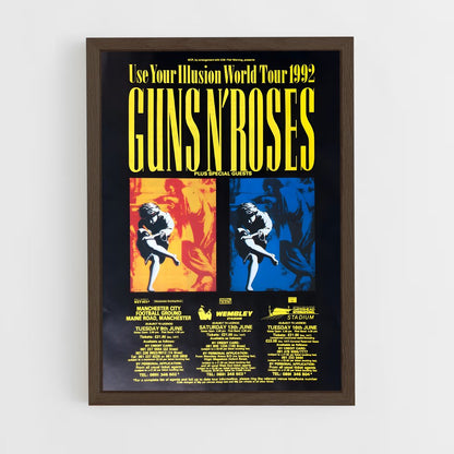 guns-n-roses-20 cadre Bois foncé