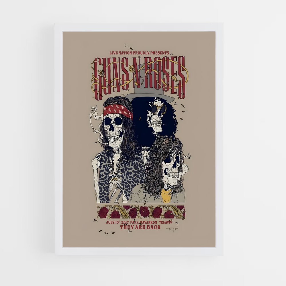 guns-n-roses-3 cadre Blanc
