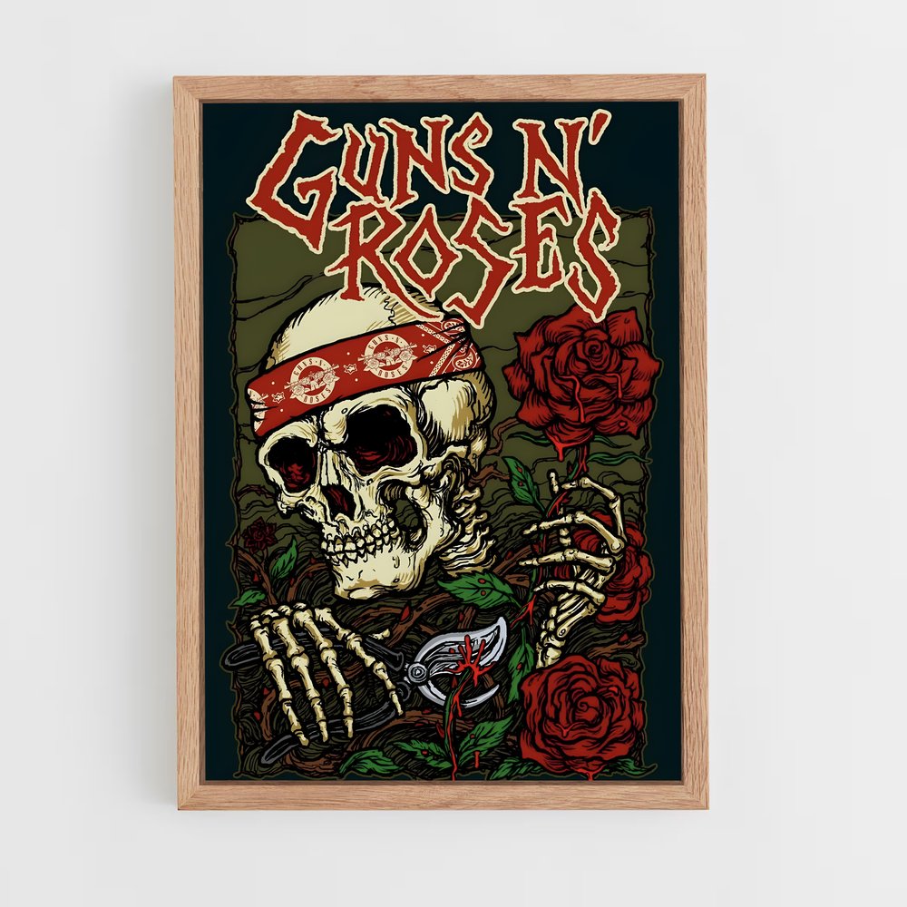 guns-n-roses-6 cadre Bois clair