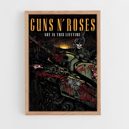 guns-n-roses-9 cadre Bois clair