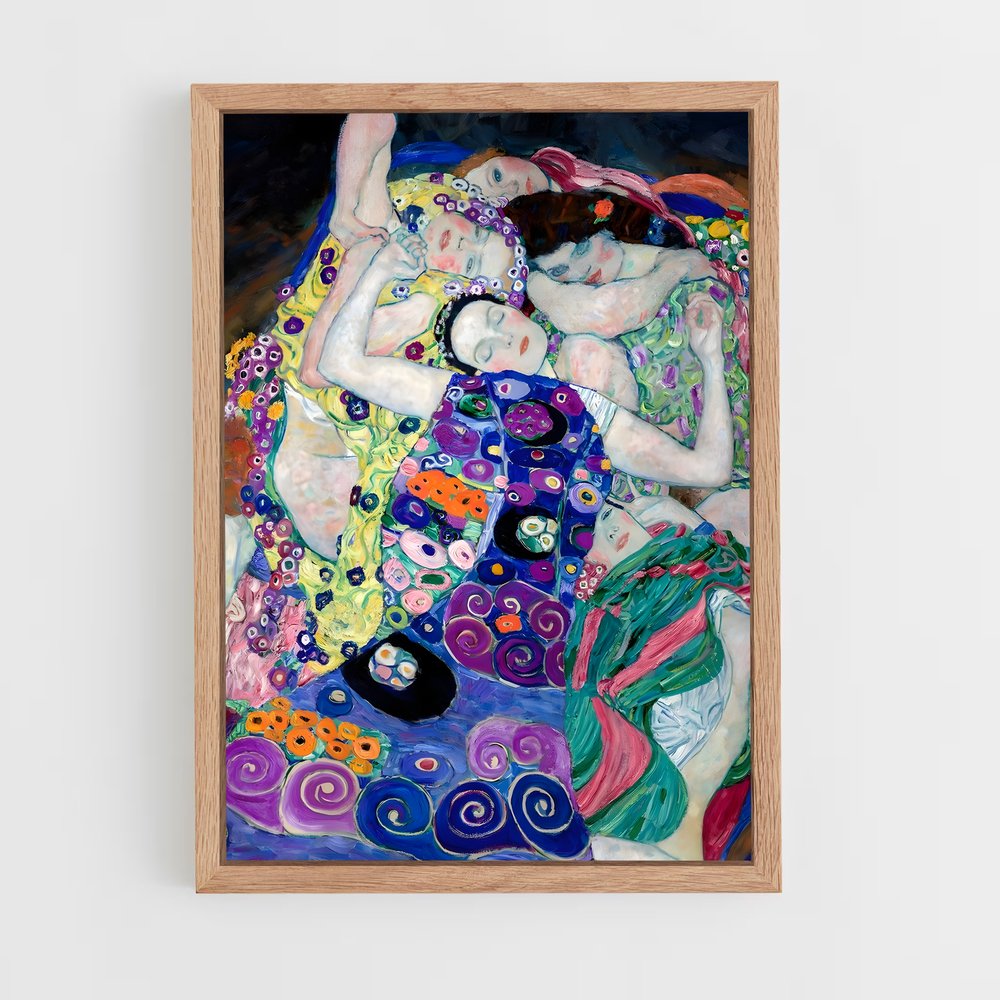 gustav-klimt-5 cadre Bois clair