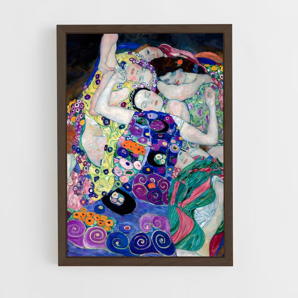 gustav-klimt-5 cadre Bois foncé