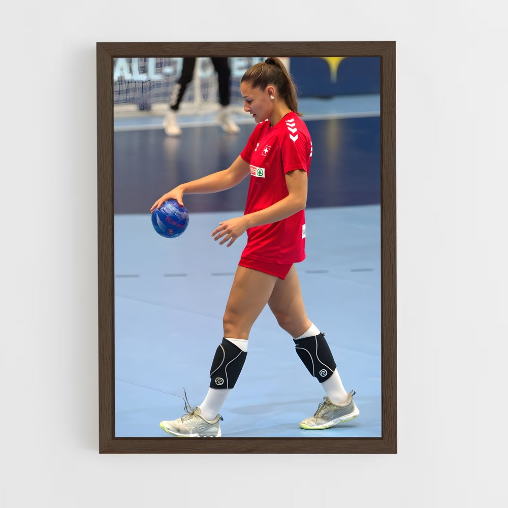 handball-4 cadre Bois foncé
