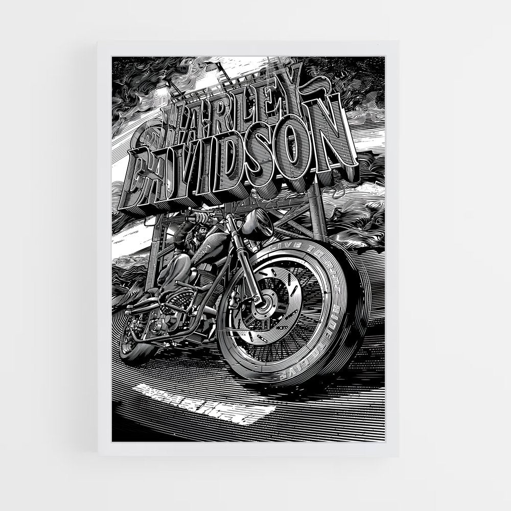harley-davidson-8 cadre Blanc