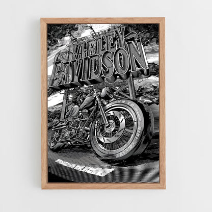 harley-davidson-8 cadre Bois clair