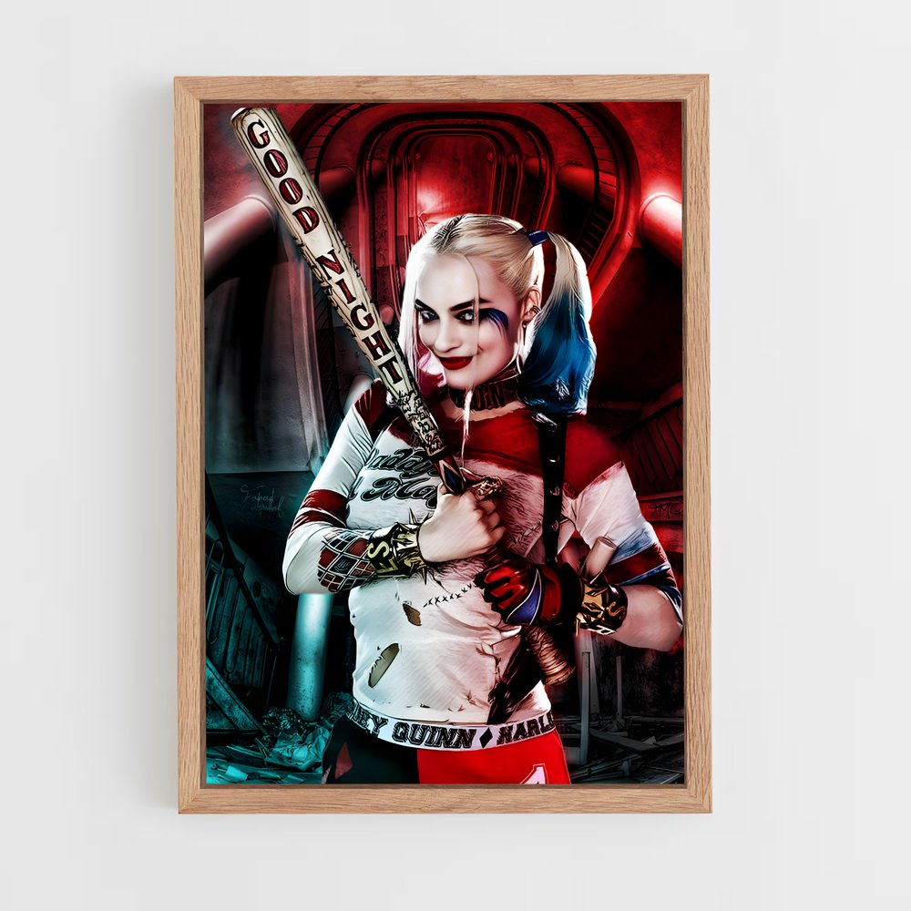 harley-queen-5 cadre Bois clair