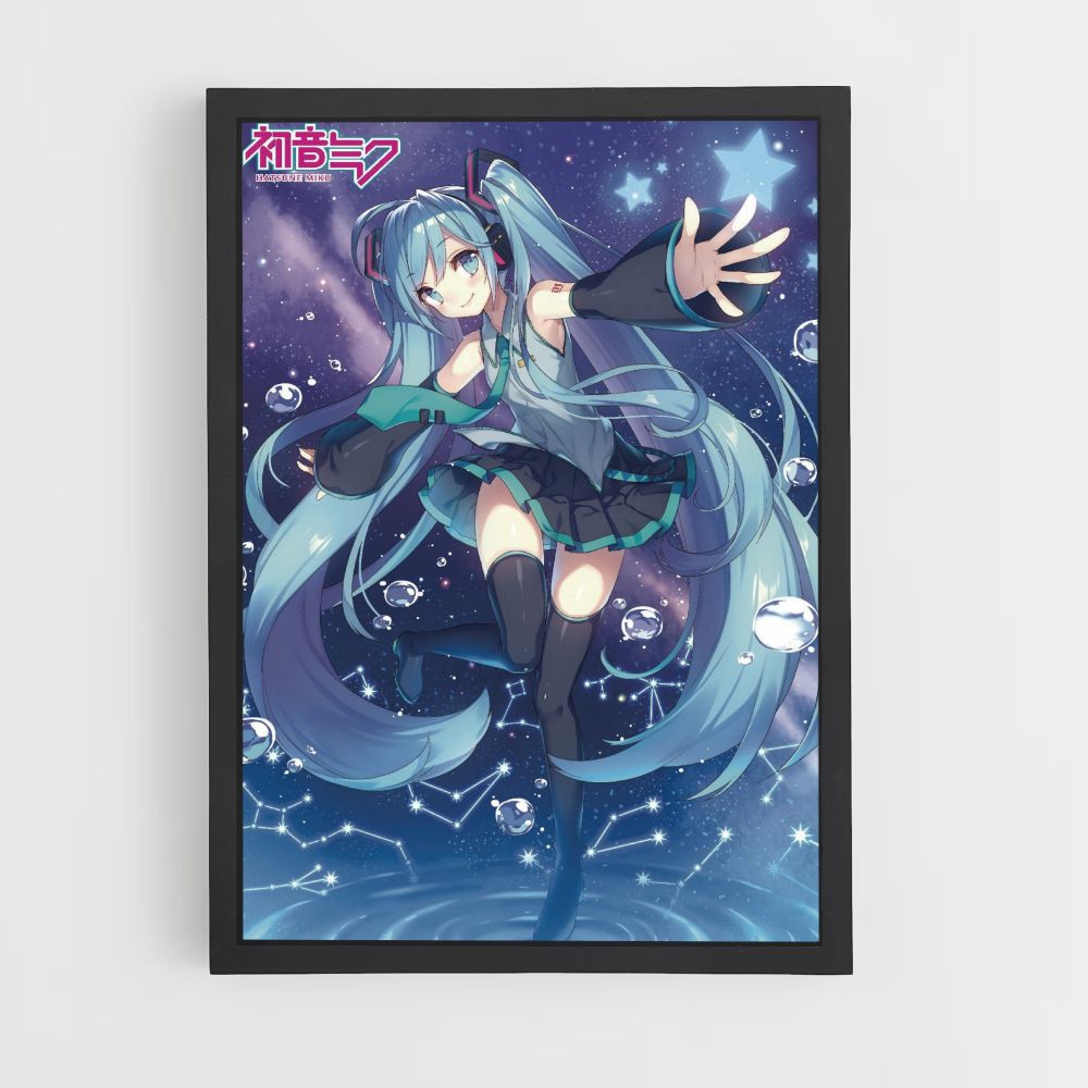 Poster Hatsune Miku Bleu