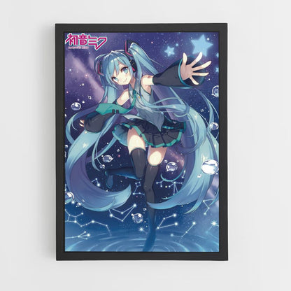 Poster Hatsune Miku Bleu