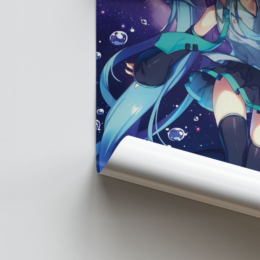 Poster Hatsune Miku Bleu