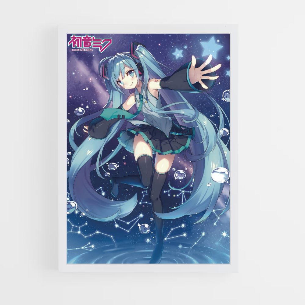 Poster Hatsune Miku Bleu