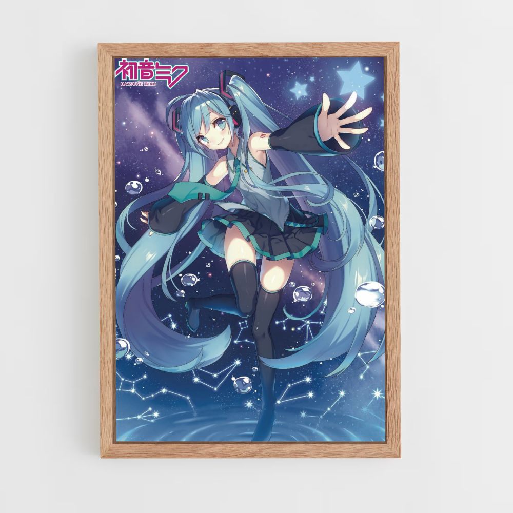 Poster Hatsune Miku Bleu