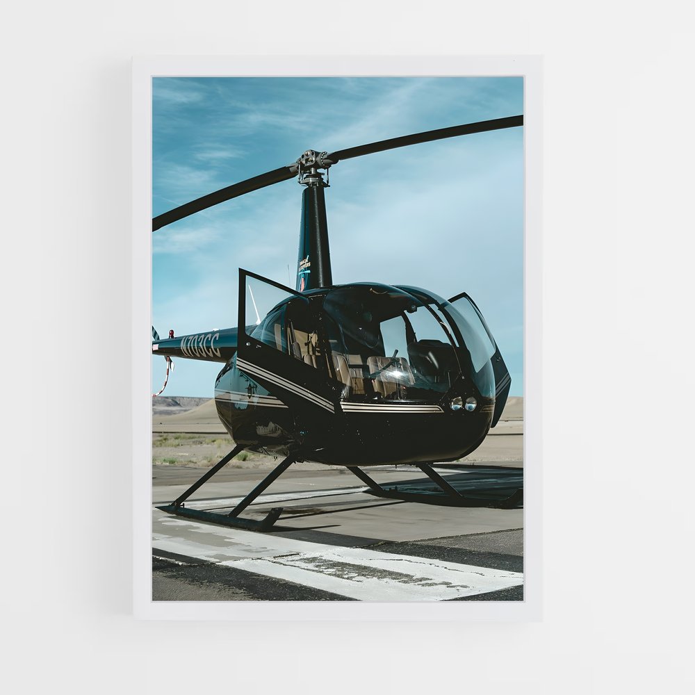 helicopter-5 cadre Blanc
