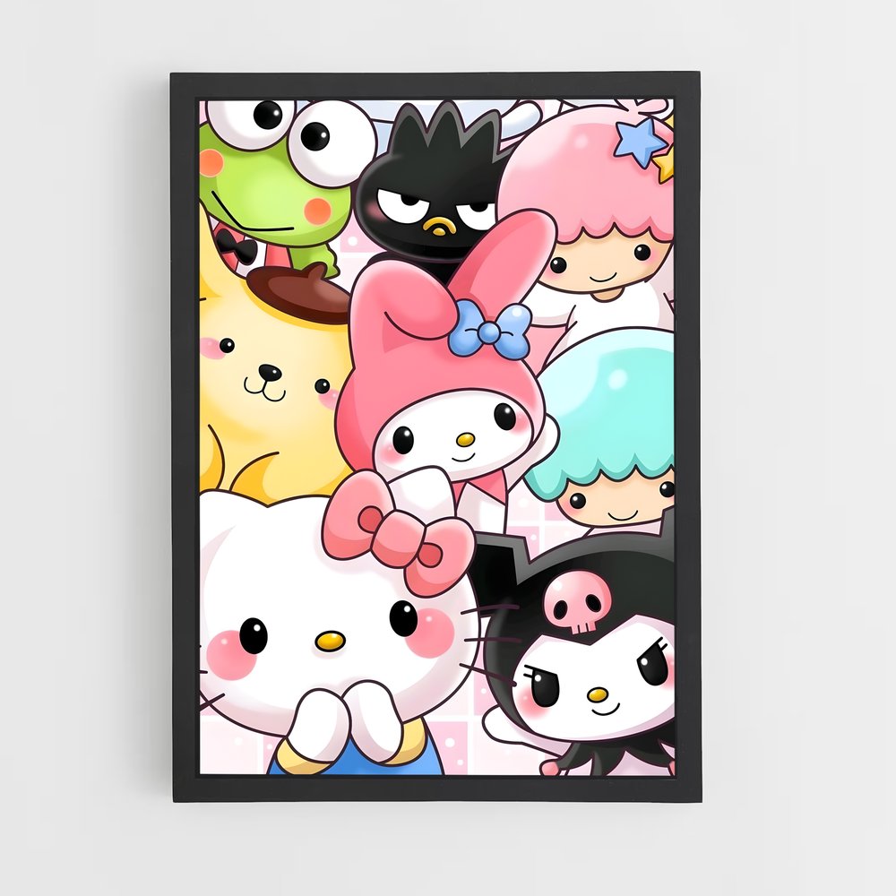 hello-kitty-17 cadre Noir