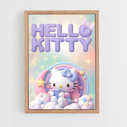 hello-kitty-18 cadre Bois clair