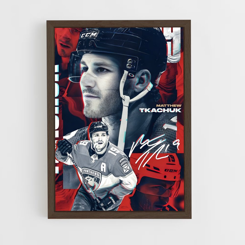 hockey-35 cadre Bois foncé