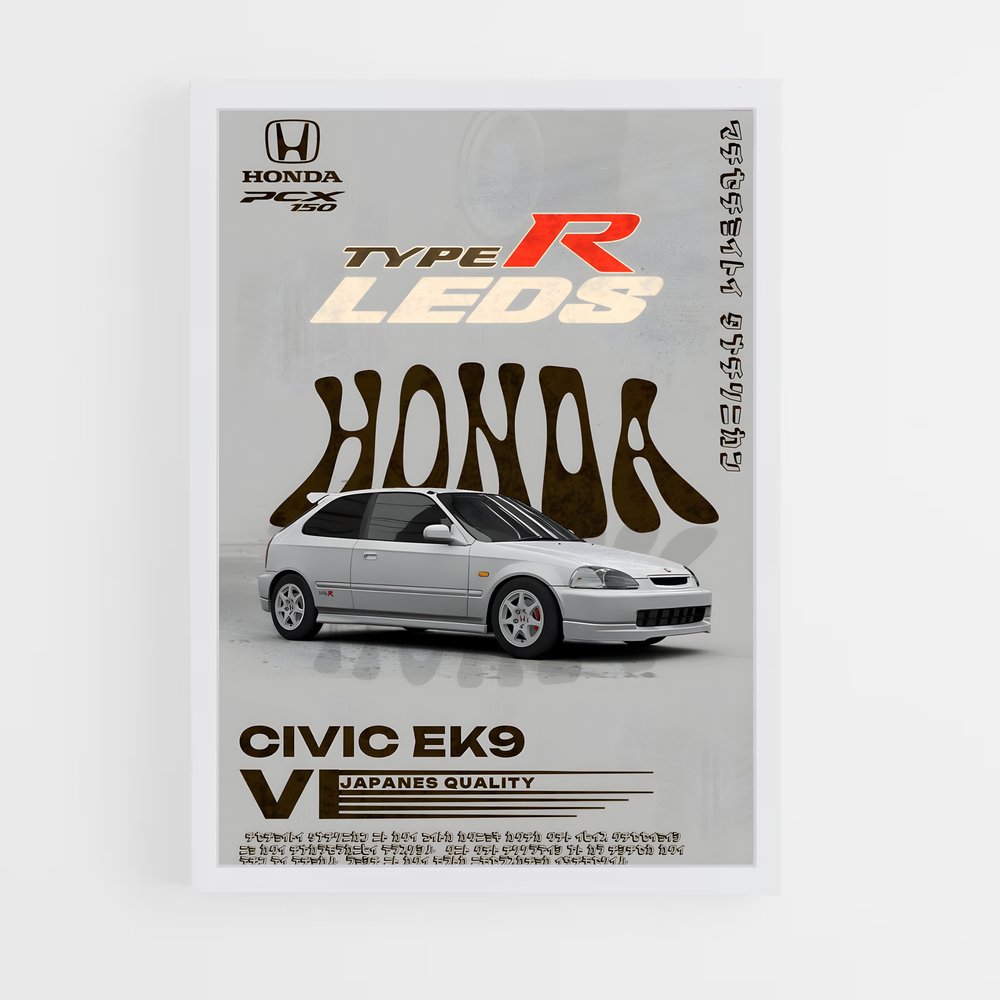honda-15 cadre Blanc