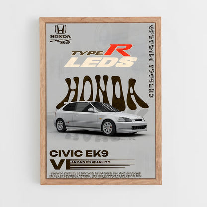 honda-15 cadre Bois clair