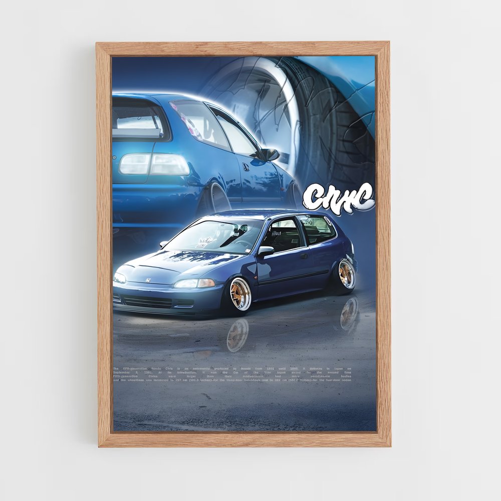 honda-16 cadre Bois clair