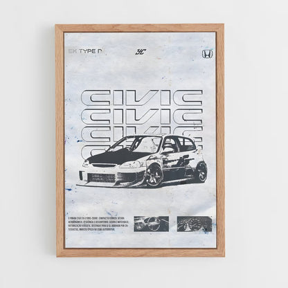 honda-2 cadre Bois clair