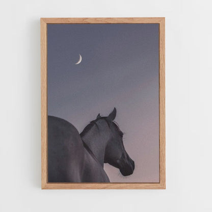 Poster Cheval Lune