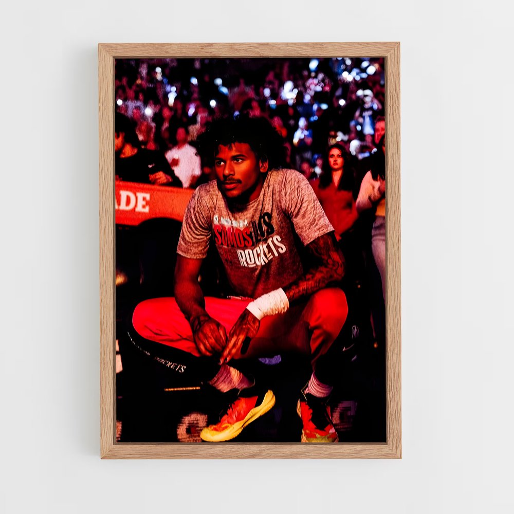 houston-rockets-9 cadre Bois clair