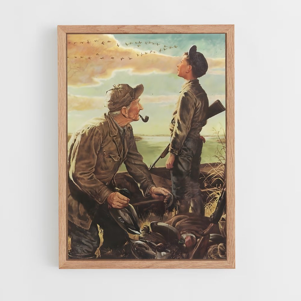 hunter-4 cadre Bois clair