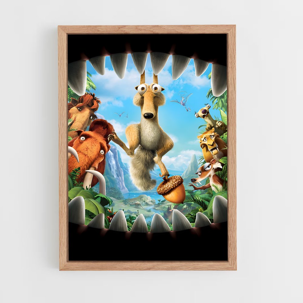 ice-age-3 cadre Bois clair