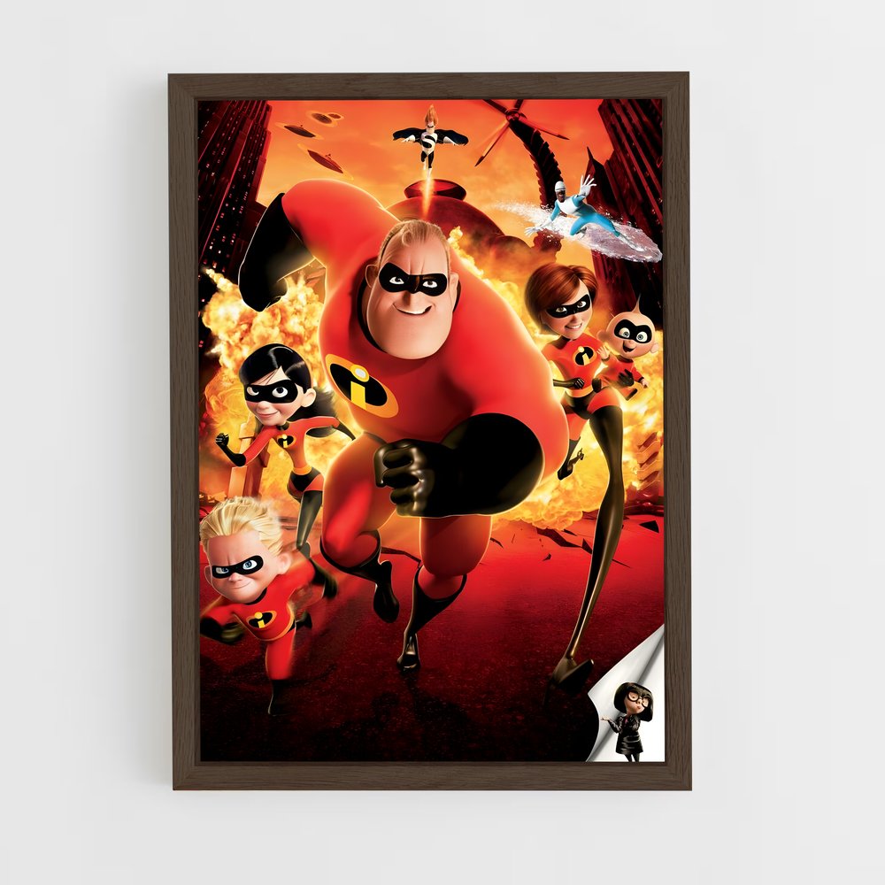 incredibles-2 cadre Bois foncé