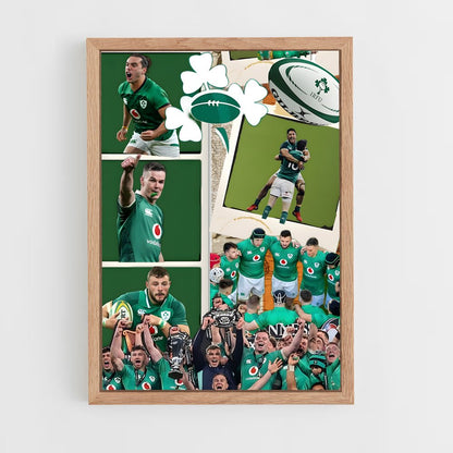 ireland-rugby-12 cadre Bois clair