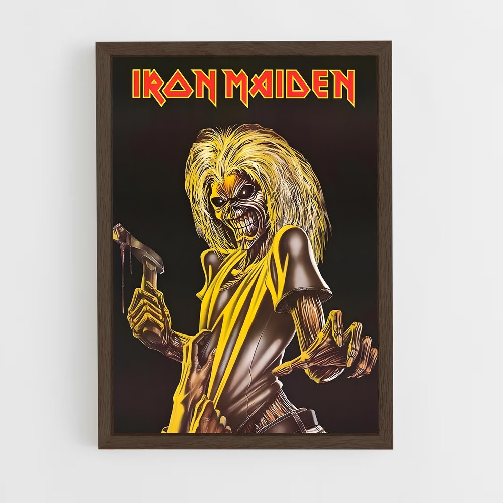 iron-maiden-14 cadre Bois foncé