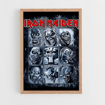 iron-maiden-15 cadre Bois clair