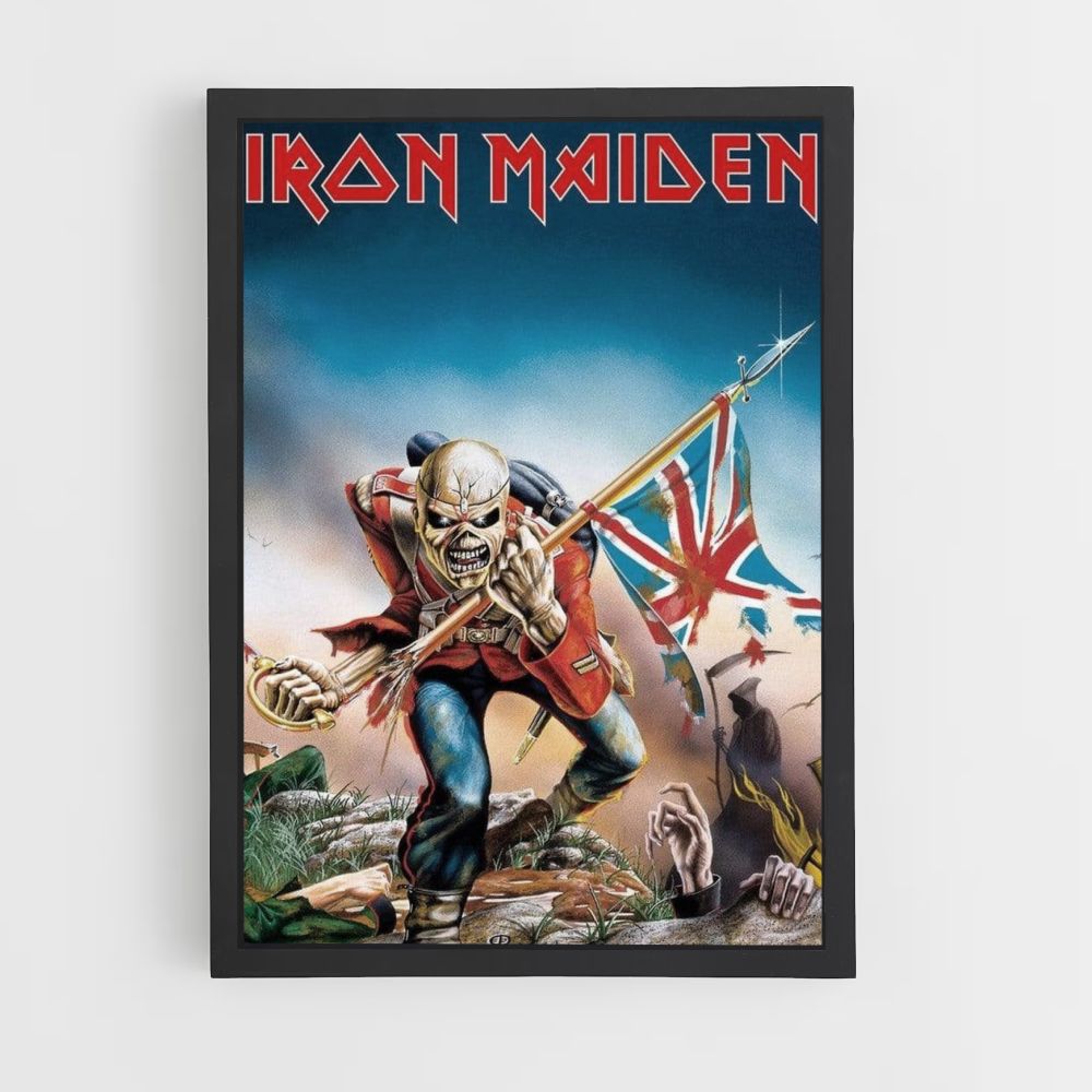 Poster Iron Maiden Drapeau Anglais