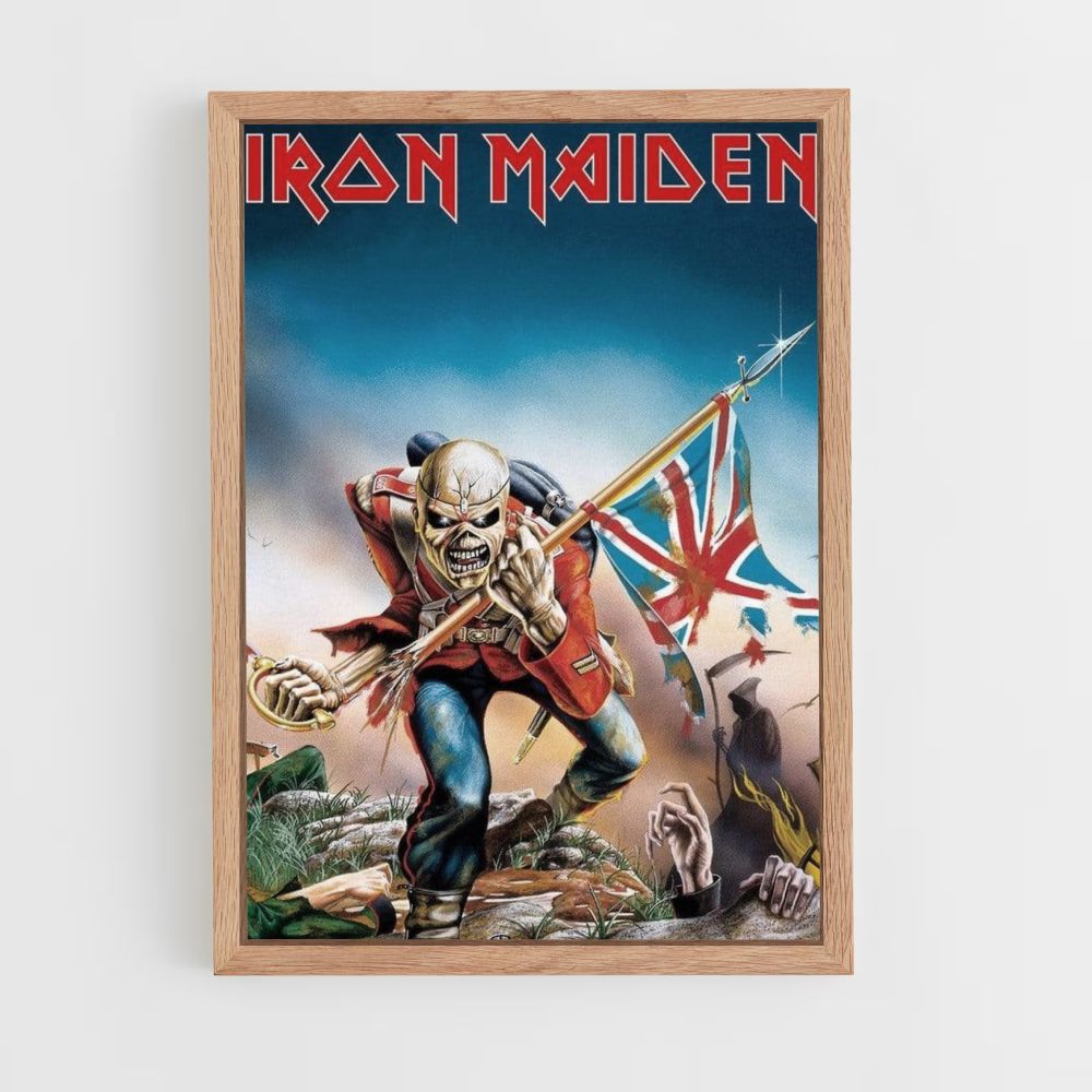 Poster Iron Maiden Drapeau Anglais