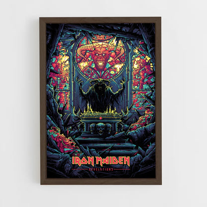 iron-maiden-3 cadre Bois foncé
