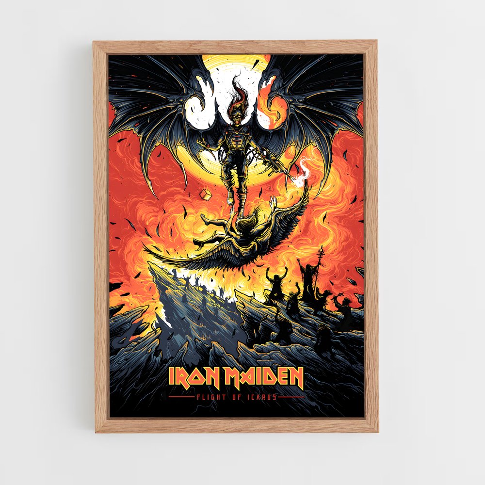iron-maiden-5 cadre Bois clair