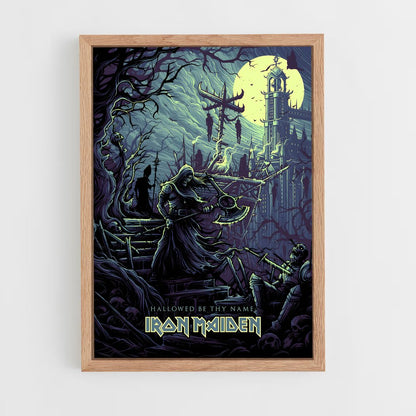 iron-maiden-6 cadre Bois clair