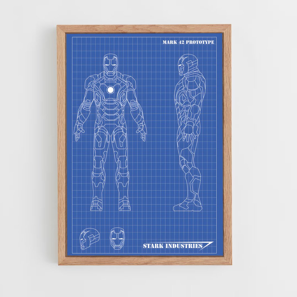 iron-man-6 cadre Bois clair