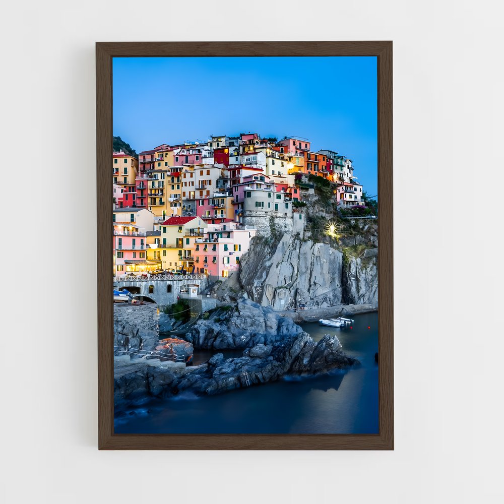 italia-3 cadre Bois foncé