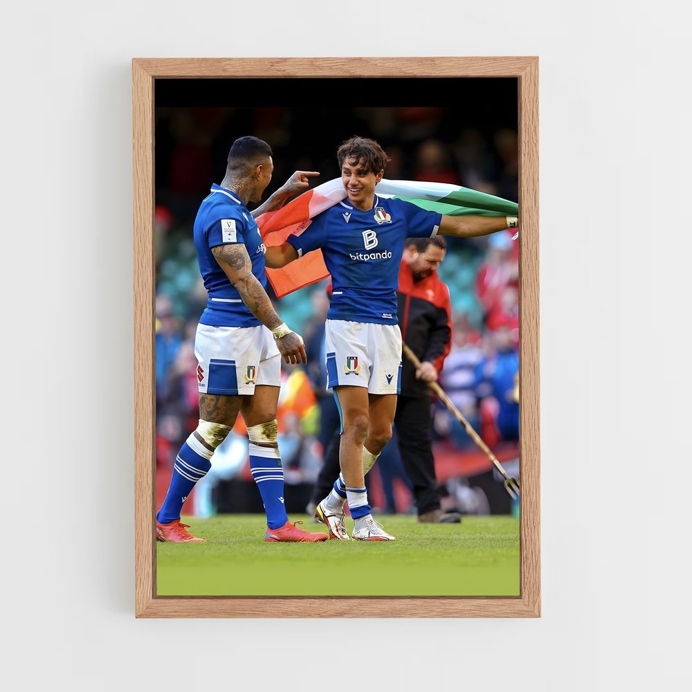 italia-rugby-2 cadre Bois clair
