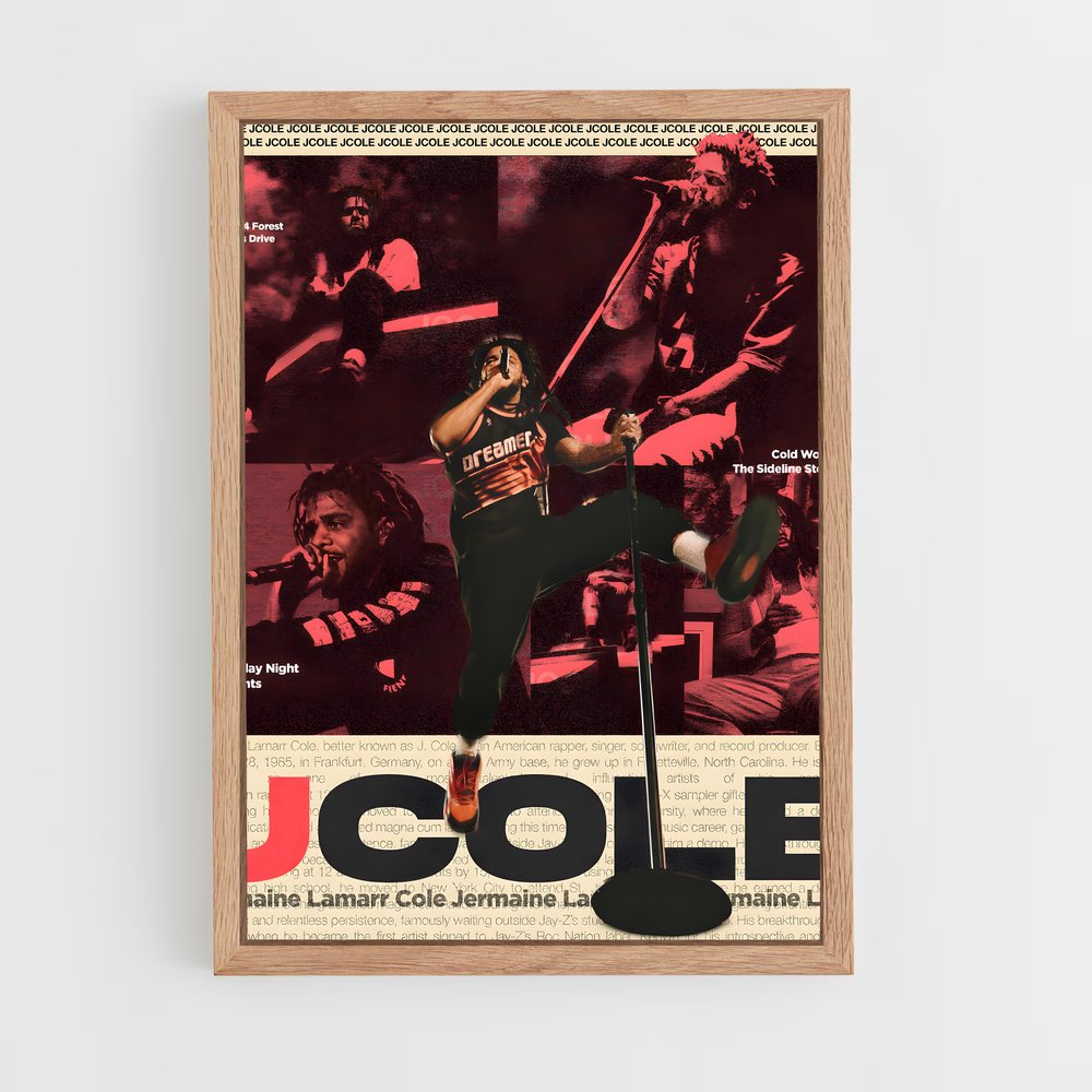 j-cole-9 cadre Bois clair