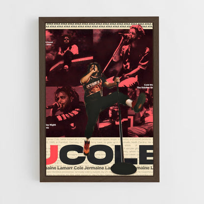 j-cole-9 cadre Bois foncé