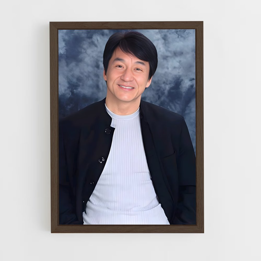 jackie-chan-3 cadre Bois foncé