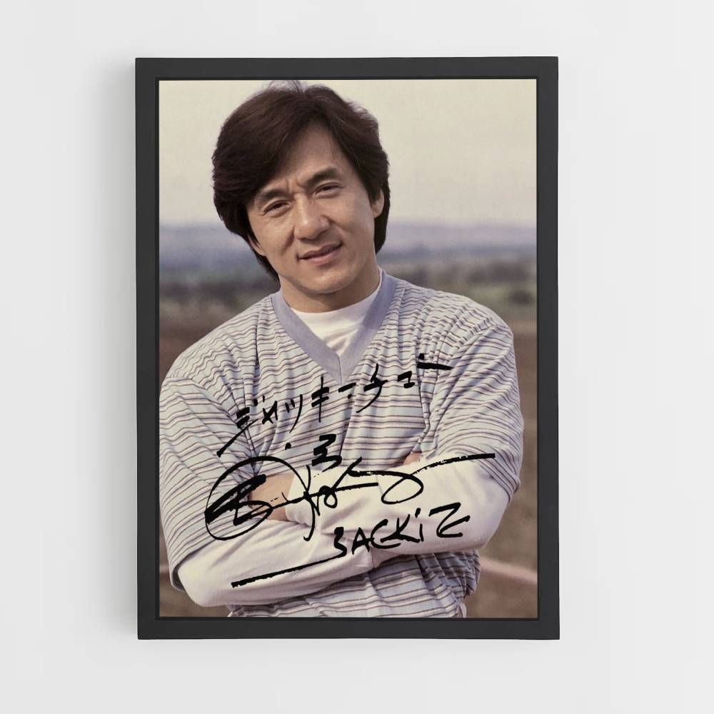 Poster Jackie Chan Autographe