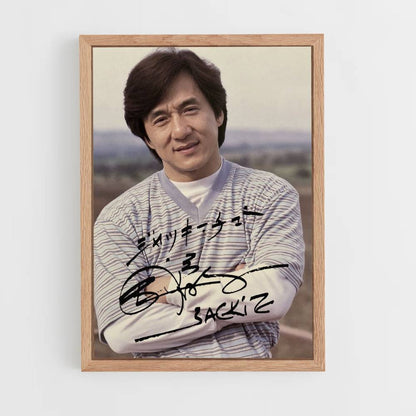 Poster Jackie Chan Autographe