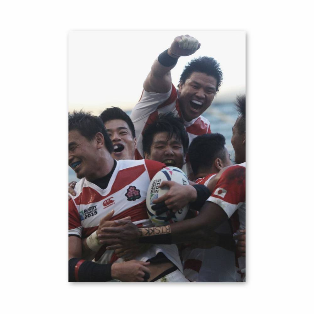 Poster Victoire Rugby Japon