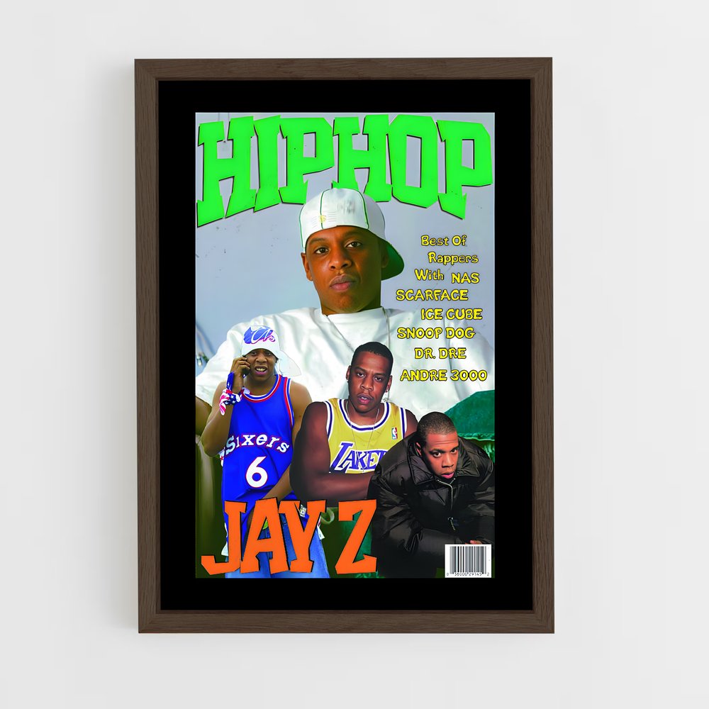 jay-z-4 cadre Bois foncé