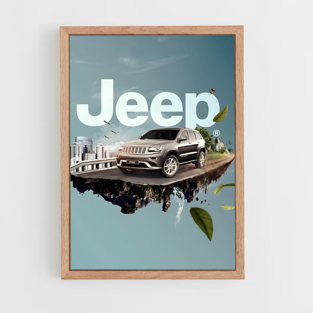 jeep-9 cadre Bois clair